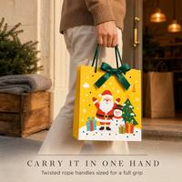 Sac cadeau en papier kraft personnalisé avec logo OEM, poignée en papier torsadé et nœud en ruban de satin pour impression couleur et commande en gros