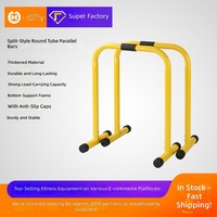 Barres parallèles doubles pliables en métal pour tractions et pompes, base antidérapante, pour entraînement à domicile et exercices variés