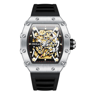 Montres-bracelets mécaniques squelette de luxe de marque supérieure ONOLA 3829 OEM, étanches, automatiques, pour hommes - Product Image 5