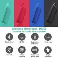 Altavoz Bluetooth Portátil, Altavoz Inalámbrico Tipo Columna, Mini Sistema de Sonido, Boombox Estéreo 3D con TF, FM y Aux