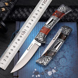Coltello Pieghevole Portatile in Acciaio Inossidabile di Alta Qualità con Manico in Legno, Personalizzabile OEM, per Campeggio e Sopravvivenza, Grado Industriale - Product Image 2