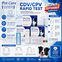 Veterinaire CDV/CPV Antigeen Sneltest Hondendemper Virus / Hondenparvirus Combo Testkit