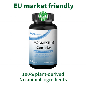Cápsulas de Complejo de Magnesio Vegano 100% a Base de Plantas, Cumple con las Normas de la UE, Etiquetado y Empaquetado Personalizados, Suplemento Apto para Veganos - Product Image 3