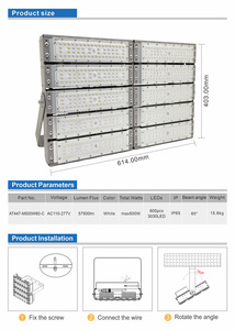 Cột cao sân vận động IP65 sân bóng đá sân tennis LED lũ Đèn Đường 500W Đèn sân vận động cực ngoài trời ánh sáng - Product Image 6