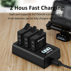 <span class=keywords><strong>Batterie</strong></span> au lithium entièrement décodée Kingma (lot de 2) avec kit de chargeur à écran LCD triple USB pour caméra <span class=keywords><strong>Gopro</strong></span> <span class=keywords><strong>Hero</strong></span> <span class=keywords><strong>8</strong></span> 7 6 - Product Image 4