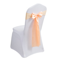 Moderne Simple Banquet De Mariage Maison Noeud Ruban Sans Cravate Chaise Dos Fleur Chaise Élastique Lavable Polyester Chaise Couverture Décoration