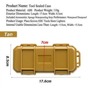 DSF57 - Mini Caja de Almacenamiento EDC al por Mayor, de Plástico Verde, Impermeable, con Cierre de Pestillo, para Todas las Estaciones, Hecha en China - Product Image 4