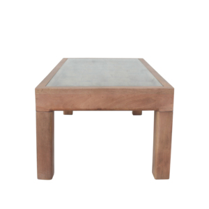 Mesa de Centro Minimalista de Madera Maciza para Sala de Estar, con Textura de Madera Natural, Estructura Resistente, Mueble para el Hogar - Product Image 3