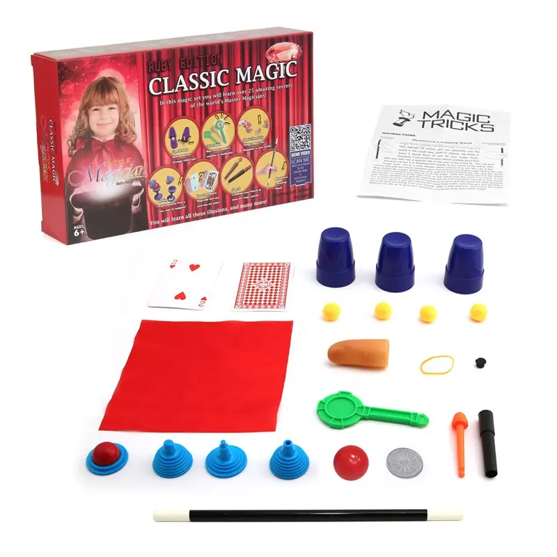 Classic magic show set kids fun magic tricks toy magic props box novelty promotion gift