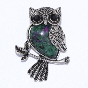 Collares de Plata con Diseño de Búho para Adolescentes y Niñas, Colgante de Piedra de Cristal Curativa, Energía Espiritual Clásica, Regalo Infantil Aonaya - Product Image 6