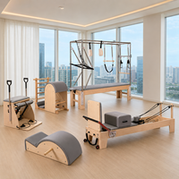 Reformer Pilates pliable Pro avec cordons de résistance latex réglables et ressorts pour maison et studio professionnel