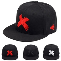 Gorras Snapback Ajustables de 6 Paneles, Estilo Punk Hip-Hop, para Hombre y Mujer, Primavera-Verano, de Algodón Puro, Color Negro, con Visera Plana, Venta al Por Mayor
