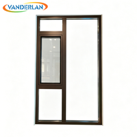 Fenêtres à battants en aluminium à rupture de pont thermique, double vitrage, coupe-vent, taille personnalisée