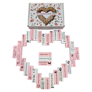 Jeu de blocs empilables coquin pour adultes, thème amour, défi de chute, pour soirée en couple, cadeau de Saint-Valentin, jeux érotiques - Product Image 4