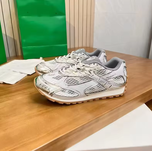 Nouvelles baskets lumineuses à lacets de créateur BV pour hommes et femmes, en cuir de haute qualité, style bout souple - Product Image 6