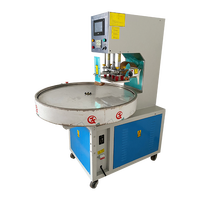 Machine de gaufrage et de soudage de semelles de chaussures à table rotative haute fréquence