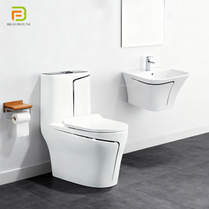 Hiện Đại Thiết Bị Vệ Sinh Bộ Sàn Gắn Nước Tủ Quần Áo Phòng Tắm WC Nhà Vệ Sinh Đặt Gốm Một Mảnh Nhà Vệ Sinh Và Tường Treo Bồn Rửa Combo - Product Image 1