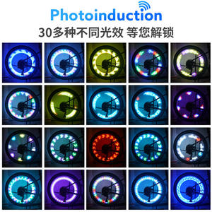 Luces para Ruedas de Bicicleta para Niños, Carga Solar, Sensor de Luz, Decoraciones LED Multicolor - Product Image 5