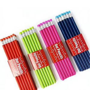 Crayons en bois HB personnalisés écologiques pour enfants, avec gomme, fournitures scolaires très vendues en Chine - Product Image 6