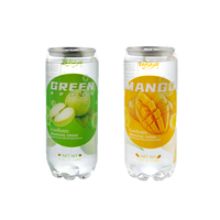 Bouteille et boîte de soda à saveur fruitée pour boissons non alcoolisées à faible teneur en sucre PET CAN de 350ml
