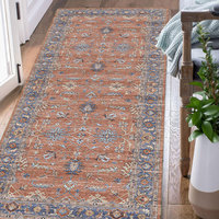 Machine Washable and Foldable 2x5 Runner Rug Vintage Distressed Kitchen Mat