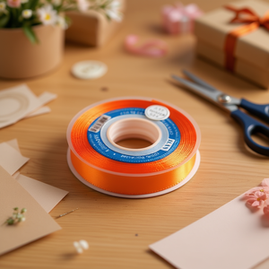 ริบบิ้นผ้าซาตินอิลัน 2.0 ม. 25 หลา สีส้ม D12 - Product Image 2