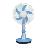 Energy Ventilateur de table solaire avec chargeur d'urgence de 16 pouces Ventilateur de refroidissement par air CA/CC avec support de lumière LED