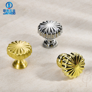 JAYHOO Cabinet Knobs Brass Round Minimalist Gold Silver Modern Drawer Wardrobe <b>Handle</b> 8855 - Product Image 2
