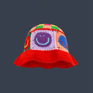 Gorro de ganchillo de punto hecho a mano más vendido, sombreros de cubo coloridos, gorra de Sol de flores para damas, fiesta de pesca informal, viajes, adultos - Product Image 2