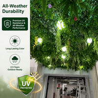 Système de verdure intégré au plafond de qualité supérieure, design professionnel pour les intérieurs commerciaux, panneaux de plantes artificielles 3D haute densité