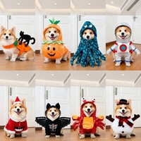 Vêtements pour animaux de compagnie à la mode, assortiment de costumes de cosplay pour chiens sur le thème d'Halloween et de Noël, best-seller des magasins d'animaux