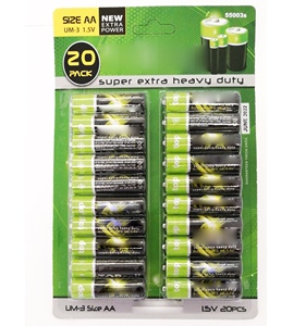 Buena venta Super Heavy Duty PVC Jacket Clock R6 1,5 V AA UM3 Carbon Zinc Battery - Product Image 6
