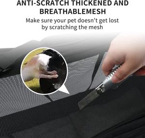 Taşınabilir köpek sandık katlanabilir kulübesi evi kafes seyahat orta büyük köpekler araba taşıyıcı Pet yumuşak taraflı sandık kapalı açık - Product Image 4