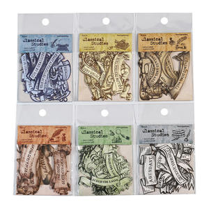 Paquete de 30 Hojas de Etiquetas Adhesivas Retro Literarias, Serie de Aprendizaje Clásico, Tema de Grandes Maestros Literarios, Decoración Festiva - Product Image 6