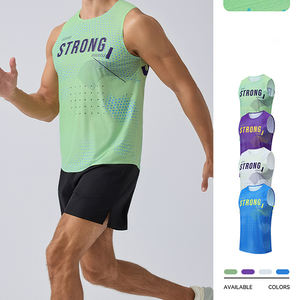 เสื้อกล้ามกีฬาแห้งเร็วปรับแต่งได้สำหรับผู้ชาย เสื้อยืดแขนกุดสำหรับออกกำลังกาย วิ่งกลางแจ้ง มาราธอน บาสเกตบอล เสื้อกีฬา - Product Image 6