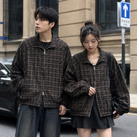 Veste d'été à carreaux de marque pour homme, style décontracté, zippée, streetwear, vêtement d'extérieur 2026, Anorak pour femme, hiver