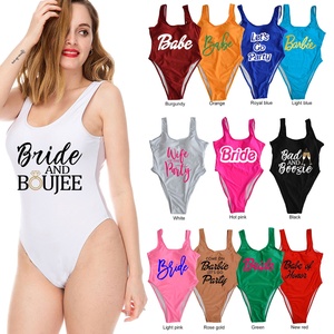 Traje de Baño de Una Pieza Personalizado con Logotipo para Mujer, de Alta Calidad, con Relleno Extraíble, de Secado Rápido, Nailon/Spandex, para Damas de Honor - Product Image 1