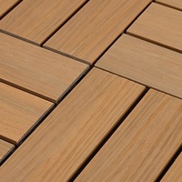 Dalles de terrasse en composite WPC imperméables pour balcon, jardin et patio, intérieur/extérieur