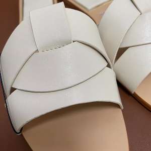 Mules Planos de Cuero 100% Ecológico para Mujer, Pantuflas Tipo Mocasín, Pantuflas Casuales para Exteriores, Zuecos Coloridos Impermeables de Fábrica - Product Image 4