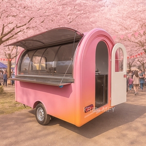 Custom Mini Street Mobile Kitchen Trailers Fibra de vidrio Hot Dog & Ice Cream Van Truck Pequeños carros de comida rápida para la venta - Product Image 2