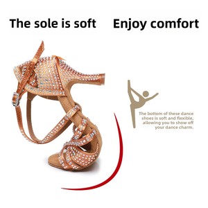 <span class=keywords><strong>Chaussures</strong></span> <span class=keywords><strong>de</strong></span> <span class=keywords><strong>danse</strong></span> latine <span class=keywords><strong>en</strong></span> satin avec strass pour femmes, talon enveloppant <span class=keywords><strong>de</strong></span> 9 cm, sandales <span class=keywords><strong>de</strong></span> <span class=keywords><strong>danse</strong></span> salsa tango avec semelle <span class=keywords><strong>en</strong></span> daim - Product Image 4