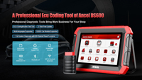 Escáner Bidireccional ANCEL DS600 BT de 8 Pulgadas, Herramienta de Diagnóstico para Todos los Sistemas, Codificación de ECU, Más de 34 Reinicios y Actualización Gratuita de por Vida