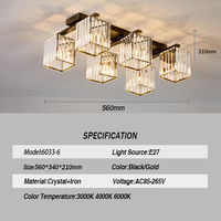 Lustre suspendu de style italien, moderne, simple, carré, de luxe, en cristal, plafonnier moderne de style italien