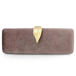 Bolso de Mano de Lujo para Mujer, Diseño de Otoño e Invierno, Gamuza, con Hebilla Metálica en Forma de Hoja, Mini Bolso Vintage - Product Image 1