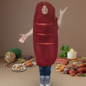 Costume da Salsiccia per Adulti, Abbigliamento Divertente a Tema Cibo per Spettacoli, Halloween, Feste, Promozioni in <span class=keywords><strong>Negozio</strong></span>, in Poliestere/Rayon - Product Image 3