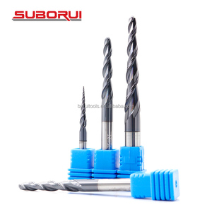 SUBORUI conica cono sfera naso fresa in tungsteno solido carburo di tungsteno macchina per incisione a macchina conica conico metallo legno Endmills - Product Image 1