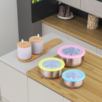 Boîte à lunch carrée légère en acier inoxydable 201 résistant à la rouille avec couvercle en plastique pour la conservation de la fraîcheur, multifonctionnelle pour l'école