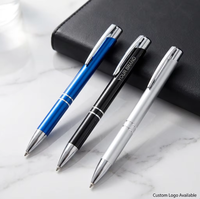 Stylo bille métallique personnalisé avec logo, gravure laser 1,0 mm, stylo d'affaires exécutif pour cadeau d'entreprise, plusieurs couleurs, noir