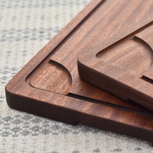 Sapele Steak <b>Plate</b> Rectangular Solid Wood Board Minimalist Design For Party Use - Product Image 2