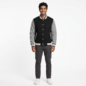 Chaqueta universitaria de invierno de calidad superior para hombre, cómoda, última moda, con cuello levantado, chaqueta de béisbol universitaria para hombre - Product Image 1